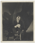 Moe Howard Personally Owned 8'' x 10'' Matte Photo Signed by Magician Fred Keating, Inscribed to Moe's Daughter -- With 1932 News Clipping of Howard, Fine & Howard Headlining With Keating -- Very Good